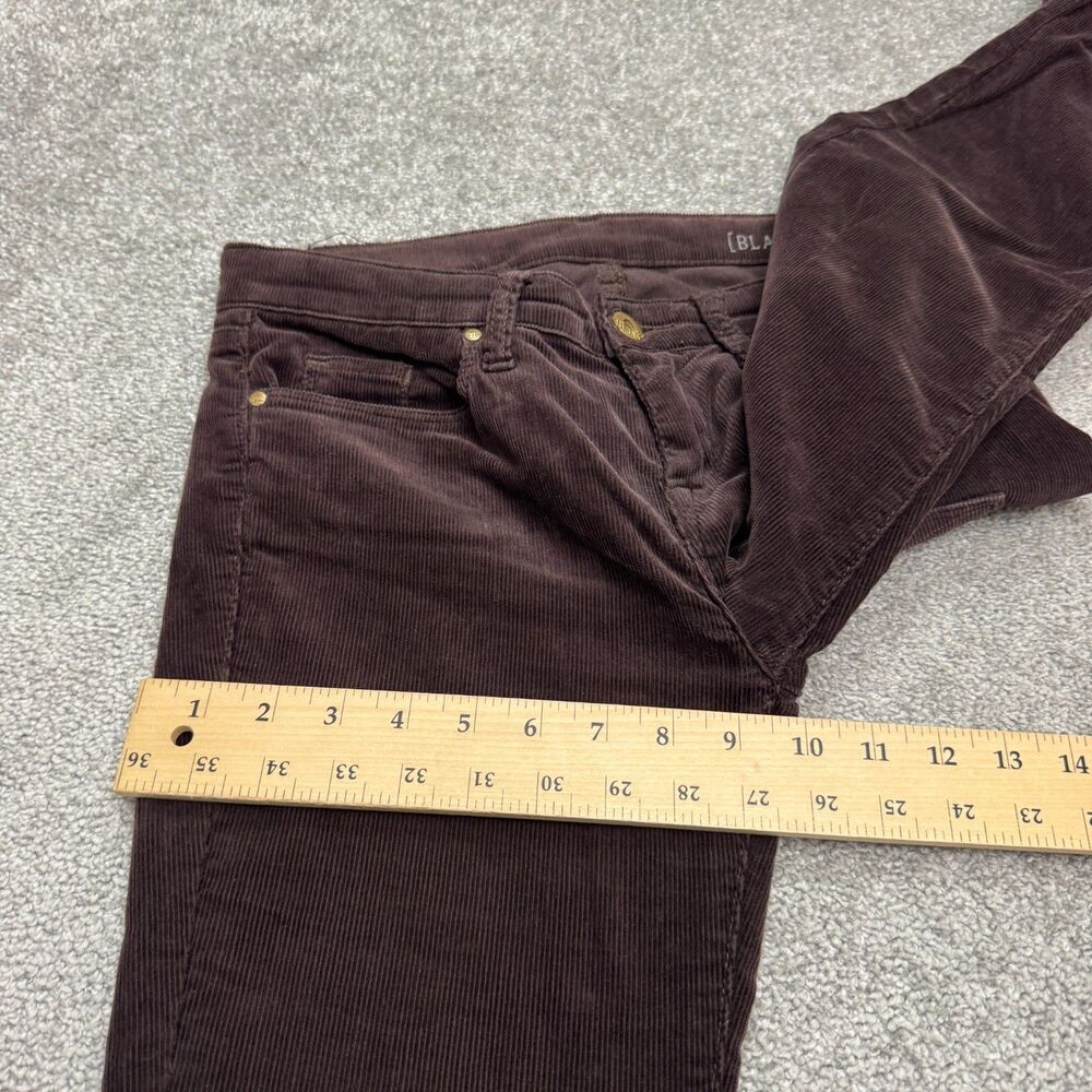 BlankNYC Mid Rise Slim Fit Corduroy Pants Womens 28 Dark Brown 5-Pocket Stretch - Picture 13 of 16